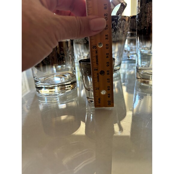 Silver Fade by Vitreon Queens Lusterware, ltd Bar Set - Picture 7 of 11